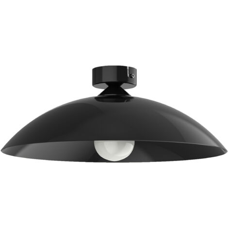 LUMICOM FLASH Plafoniera, 1X E27, max 42W, metallo, nero lucido, D.40cm
