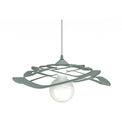 LUMICOM KAMI Plafoniera, 1X E27, max 42W, metallo, verde iceberg, D.40cm (1/2)