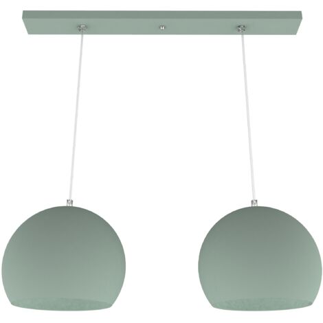 LUMICOM  JOE BINARIO Sospensione, 2x E27, max 42W, metallo, verde, D.25cm (1/2)
