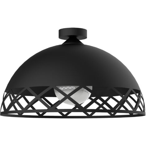 LUMICOM WINDOW Plafoniera, 1xE27, max 42W, metallo, matt black, D.40cm