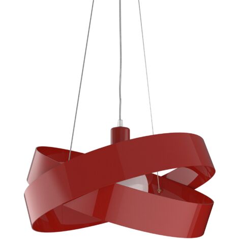 LUMICOM SOFT Sospensione, 1X E27, max 42W, metallo, rosso lucido, D40cm