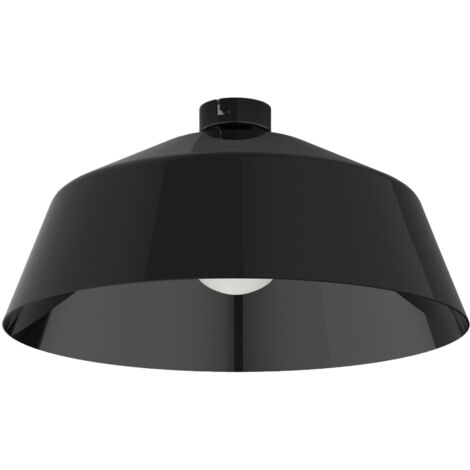 LUMICOM TOKYO Plafoniera, 1xE27, max 42W, metallo, nero lucido, D.50cm