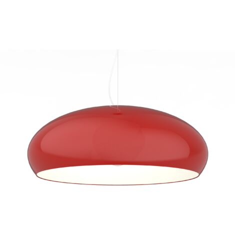 LUMICOM ATOMIC Sospensione, 1xE27, max 42W, metallo, rosso lucido/bianco, D.60cm (1/3)
