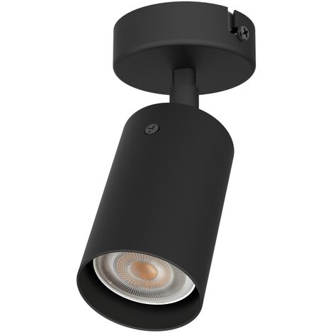 LUMICOM FORM S Plafoniera, 1X GU10, max 33W, metallo, nero opaco, D.6cm