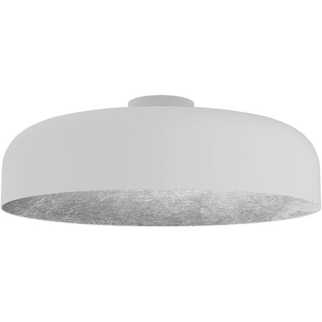 LUMICOM TUZZI Plafoniera, 1xE27, max 42W, metallo, bianco opaco/foglia argento, D.40cm (1/4)