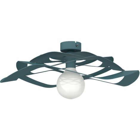 LUMICOM KAMI Plafoniera, 1X E27, max 42W, metallo, blu mediterraneo, D.60cm
