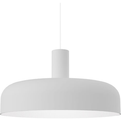 LUMICOM, SATURNO Lampada a Sospensione, 1X E27, max 42W, metallo, bianco  opaco, D60cm