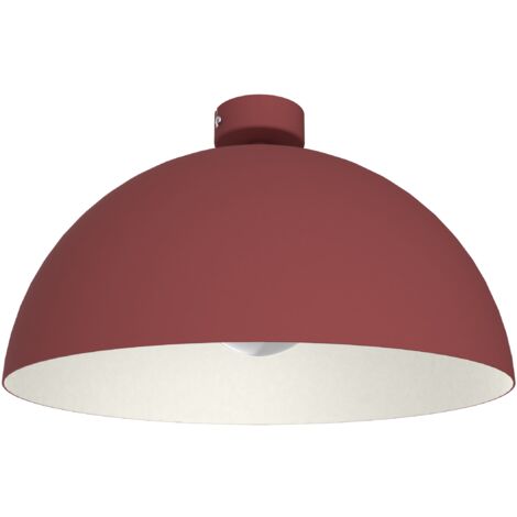 LUMICOM  CASSIS Plafoniera, 1XE27, max 42W, metallo, rosso cowhide/bianco, D40cm