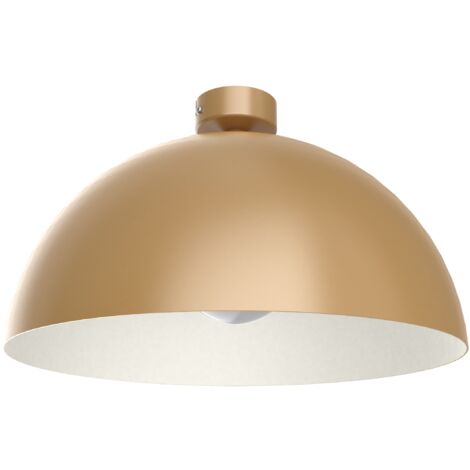 LUMICOM  CASSIS Plafoniera, 1XE27, max 42W, metallo, anodic gold/bianco, D40cm