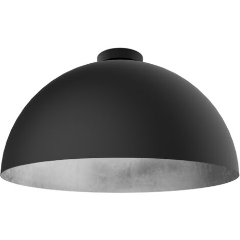 LUMICOM VENICE Plafoniera, 1xE27, max 42W, metallo, nero opaco/foglia argento, D.40cm (1/4)