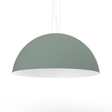LUMICOM  CASSIS Sospensione, 1XE27, max 42W, metallo, verde iceberg/bianco, D80cm