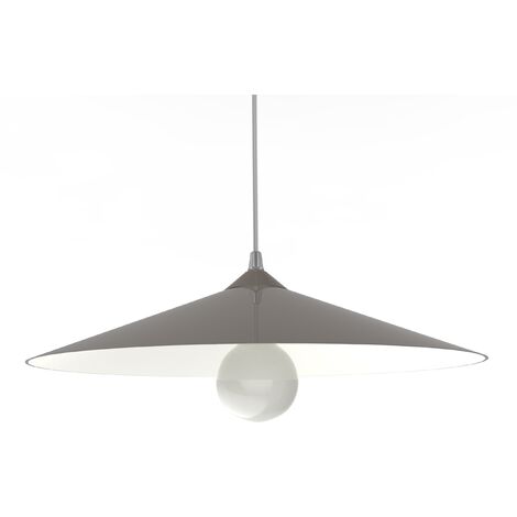LUMICOM CHAPEAU Sospensione, 1XE27, max 42W, metallo, grigio tortora/bianco, D40cm