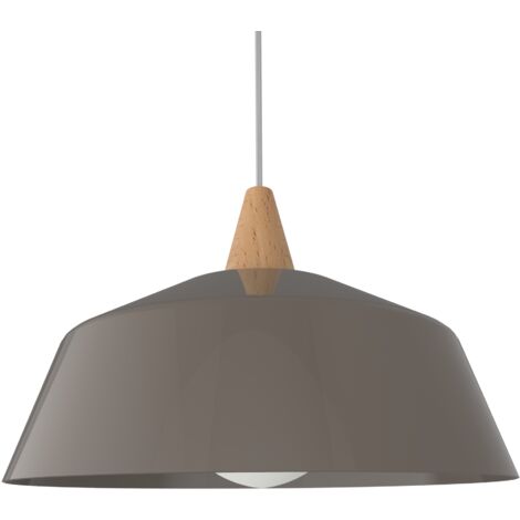 LUMICOM  KON Sospensione, 1X E27, max 42W, metallo, grigio tortora, D.35cm (1/4)