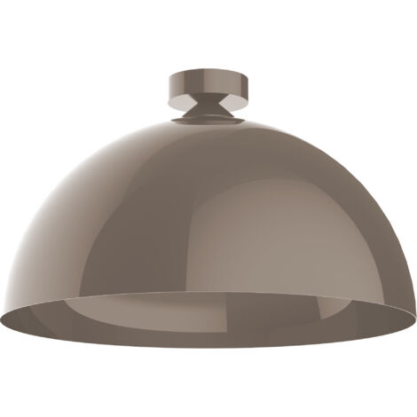 LUMICOM  CASSIS Plafoniera, 1XE27, max 42W, metallo, tortora lucido, D60cm