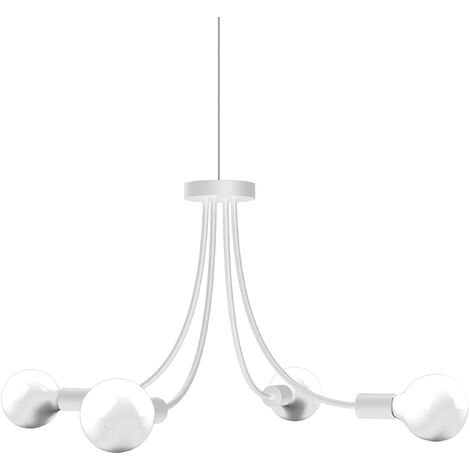 LUMICOM CLASSIC Plafoniera, 4XE27, max 42W, metallo, bianco opaco, D.60cm