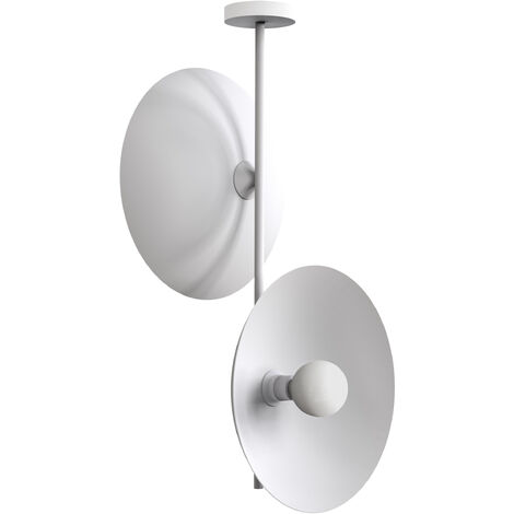 LUMICOM CASSINI Plafoniera, 2XE27, max 42W, metallo, bianco opaco, D40cm