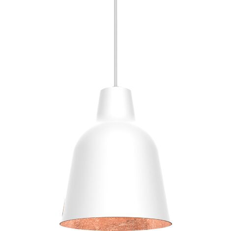 LUMICOM  DONG Sospensione, 1X E27, max 42W, metallo, bianco/foglia rame, D.16cm (1/3)