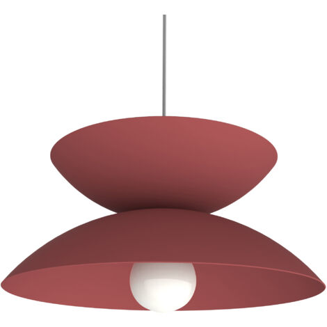 LUMICOM  SABLIER Sospensione, 1X E27, max 42W, metallo, rosso cowhide, D40cm (1/3)