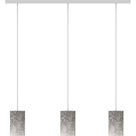 LUMICOM CUBE Sospensione, 3X GU10, max 33W, metallo, cemento, L70cm x H10cm (1/3)