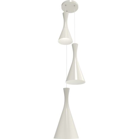 LUMICOM JAQUELINE COMPO Sospensione, 3x E27, max 42W, metallo, bianco lucido, D.40cm (1/2)