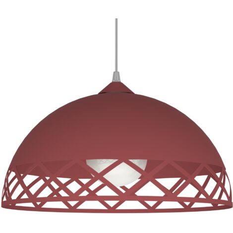 LUMICOM WINDOW Sospensione, 1xE27, max 42W, metallo, cowhide red, D.40cm