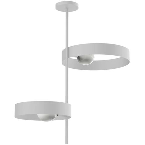 LUMICOM ALLEY Plafoniera, 2XE27, max 42W, metallo, bianco/foglia oro, 40cm
