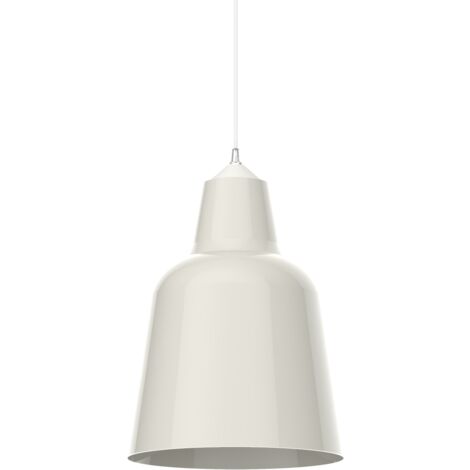 LUMICOM DONG Sospensione, 1X E27, max 42W, metallo, bianco lucido, D.33cm