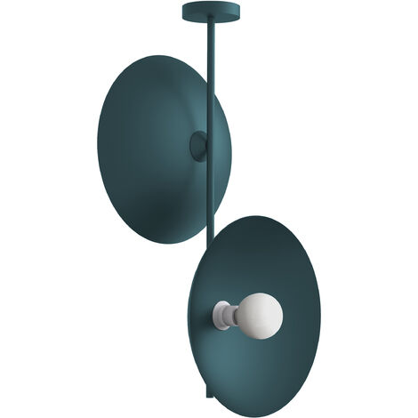 LUMICOM  CASSINI Plafoniera, 2XE27, max 42W, metallo, blu mediterraneo, D40cm