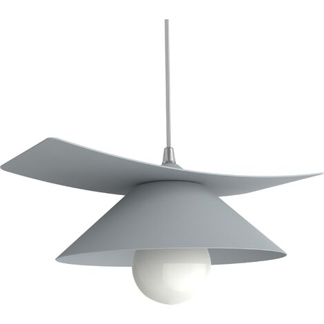 LUMICOM MILLER Sospensione, 1X E27, max 42W, metallo, grigio, D.25cm (1/4)