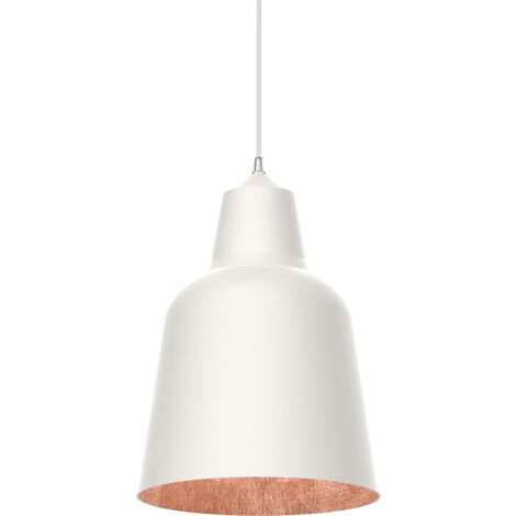 LUMICOM DONG Sospensione, 1X E27, max 42W, metallo, bianco/foglia rame, D.25cm