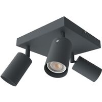 LUMICOM FORM Q Plafoniera, 3X GU10, max 33W, metallo, antracite, 30x30cm