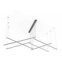 LUMICOM STORM Sospensione, STRIP LED, 102W/m, 4000K, metallo, tortora lucido, l 200