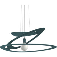LUMICOM DILATE Sospensione, 1X E27, max 42W, metallo, blu mediterraneo, D.80cm