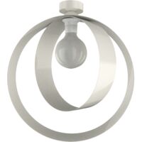 LUMICOM NUCLEO Plafoniera, 1X E27, max 42W, metallo, bianco lucido, D.40cm