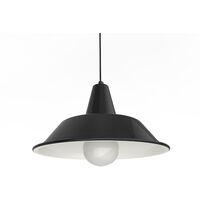 LUMICOM DUNA Sospensione, 1XE27, max 42W, metallo, nero lucido/bianco opaco, D.35cm