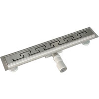 Acezanble Caniveau de Douche Italienne en Acier Inox Siphon Sol d'évacuation pour Salle de Bain Rectangulaire en Modèle C -90 cm