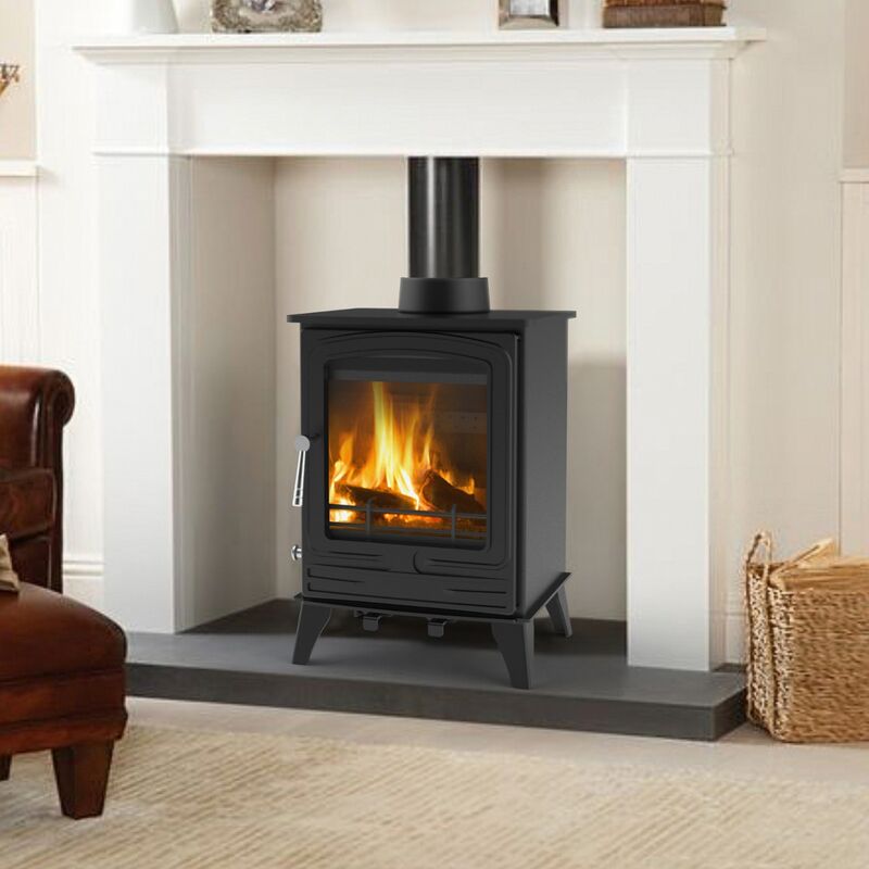 NRG Defra 5KW Multifuel Woodburning Stove Eco Design WoodBurner High  Efficiency Fireplace