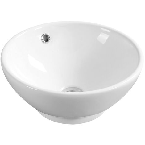 Ceramic Coned Countertop Basin - size - color White - White