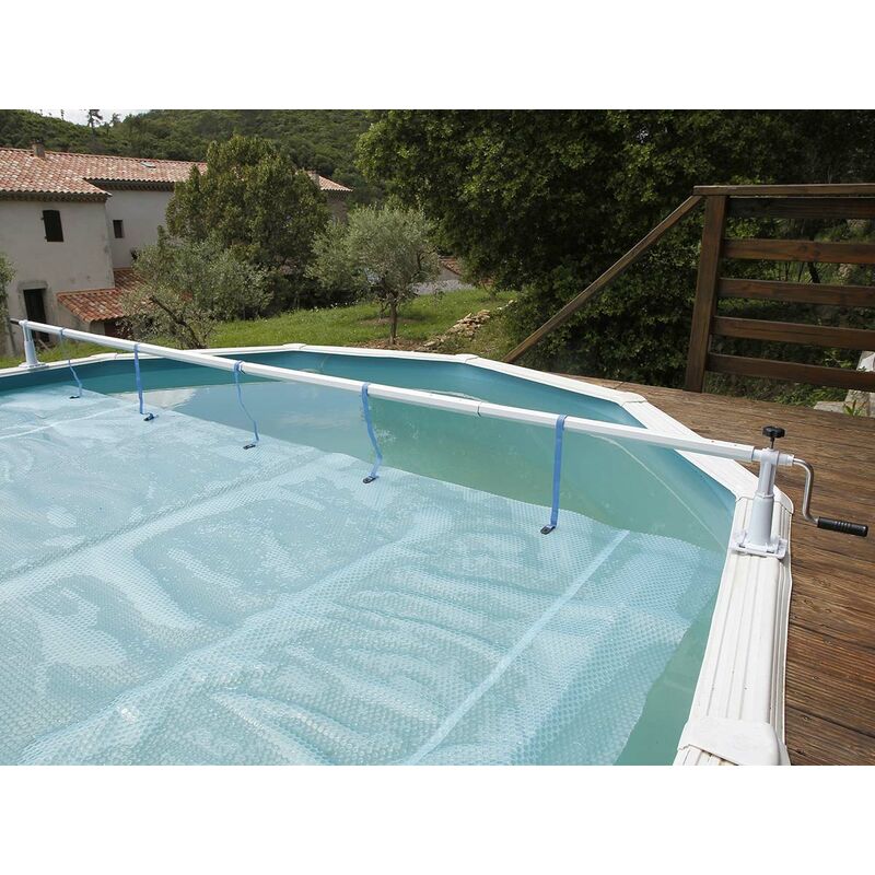Enrouleur de bâche à bulles pour piscine - modèle LUXE - (Largeur maxi  6,50m), Equipement maison, Entretien de jardin