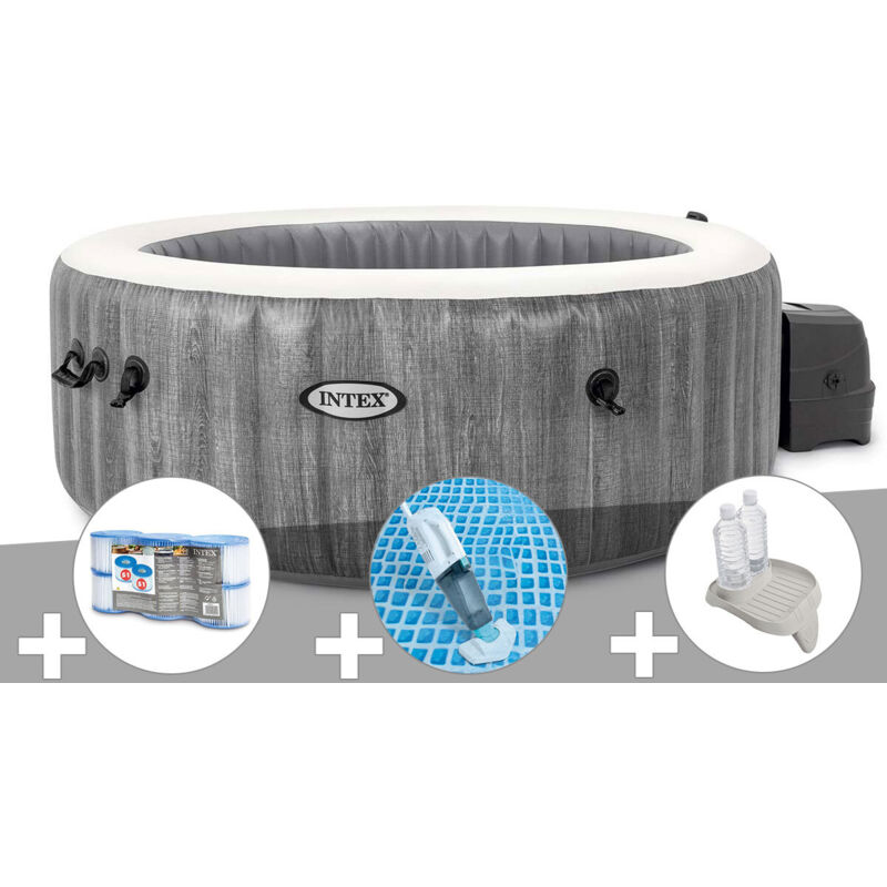 Spa gonflable Ospazia Spa gonflable - - carré - 4 personnes - 155x155 cm - Noir - Filtre et bâche inclus Spa gonflable Ospazia Spa gonflable - - carré - 4 personnes - 155x155 cm - Noir - Filtre et bâche inclus