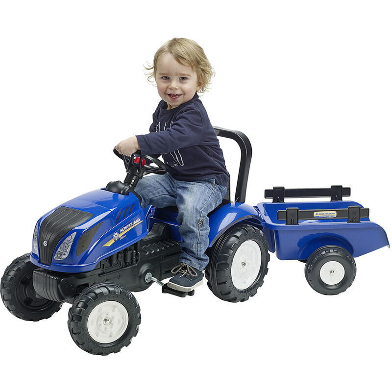 Tracteur enfant New Holland avec remorque 2 à 5 ans - Falk