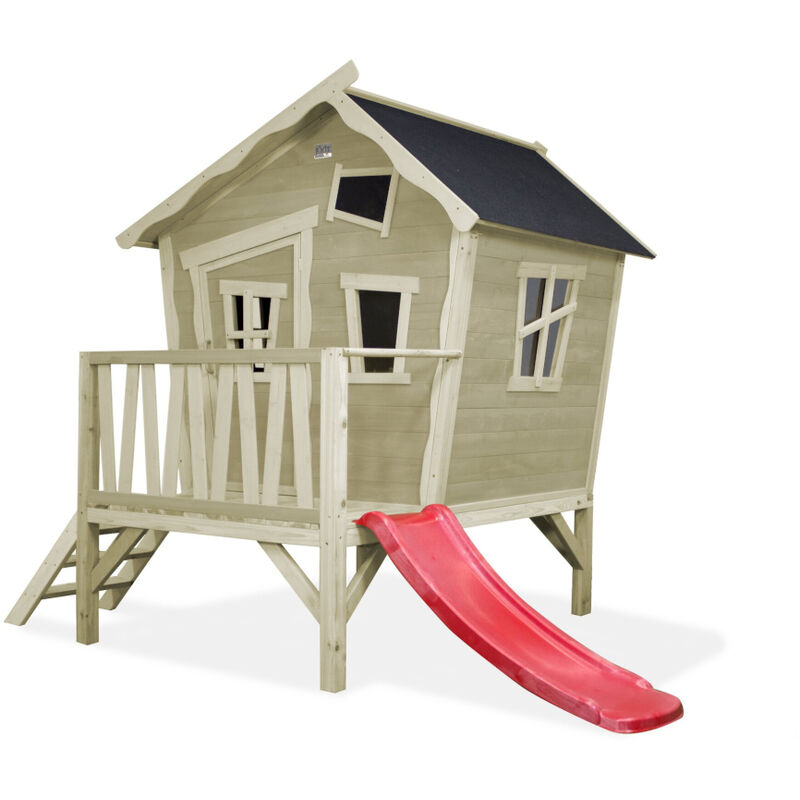 Cabane de jeux en bois Loft 500 - coloris naturel - Exit Toys