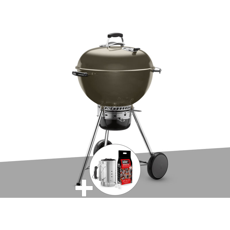 Barbecue au charbon de bois WEBER Master-touch premium E-5770, noir