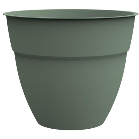 EDA – Pot de fleur rond Ø 50 cm H.42,9 cm en polypropylène – Couleur vert laurier – Zone de rétention d'eau pour entretien facile