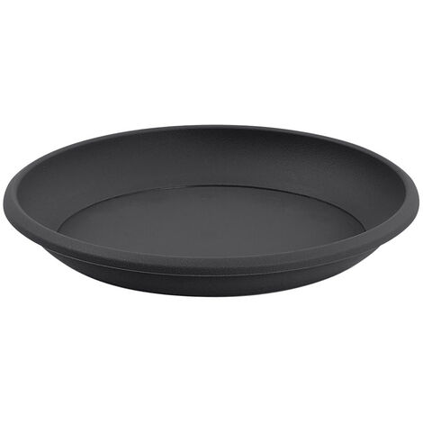 EDA – Soucoupe pour pot de fleurs Ø 55 cm – Compatible avec pots Ø 70 cm – Polypropylène anthracite – Traitement anti-gel et anti-UV