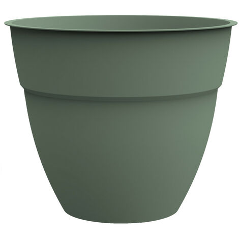 EDA – Pot de fleur rond Osaka Ø 40 cm H.34,3 cm – Vert laurier – Polypropylène – Rétention d'eau – Résistant gel et UV
