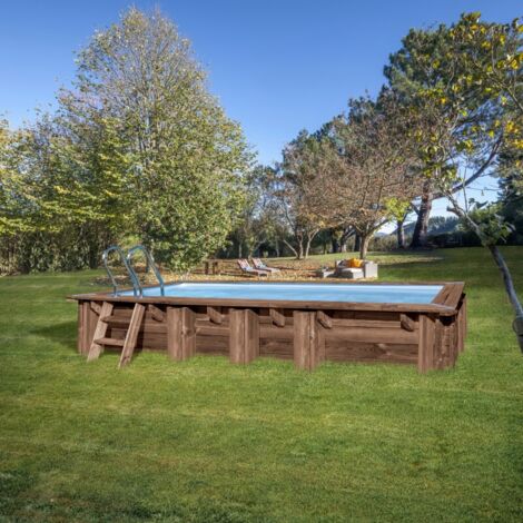 GRE – Bâche à bulles pour piscine bois rectangulaire 6,18 x 3,20 m – Épaisseur 400 microns – Traitement anti-UV – Fabrication française (1/4)
