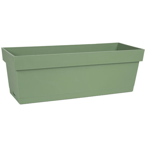 EDA – Jardinière Toscane 30L – Dimensions 50 x 18 x 16,7 cm – Polypropylène résistant au gel et aux UV – Pour balcon et rebords de fenêtres - DIM 50 X