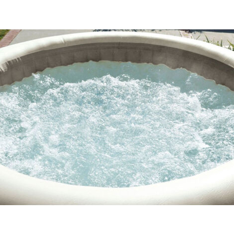 Intex – Spa gonflable rond 4 places – Ø1,80m – 100 diffuseurs à bulles – Structure Fiber Tech – Pour petits espaces extérieurs