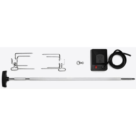 Rôtissoire barbecue à charbon – Moteur puissant pour rôtir jusqu'à 5,5 kg – Acier inoxydable – Compatible barbecue Napoléon Rodéo Pro